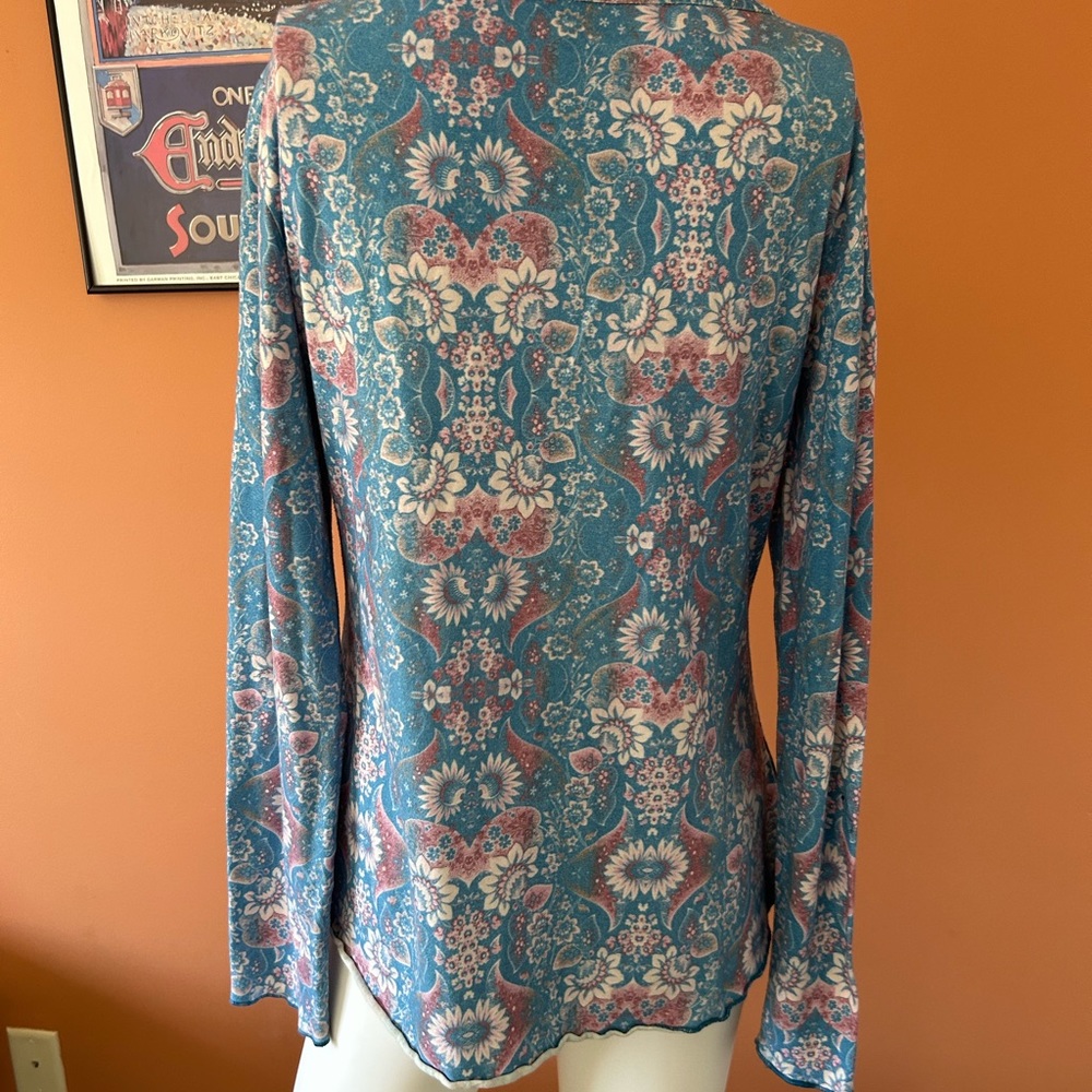 Sundance Multi-Pastel Patterned Pullover Long-Sle… - image 8